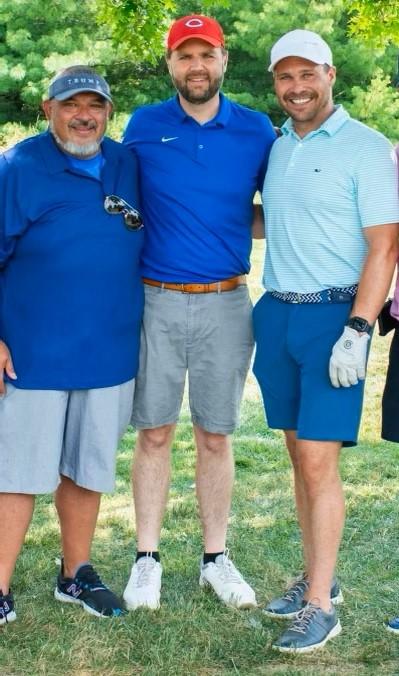 Fernando Cruz Jr. with JD Vance (C) and Michael Logue in January 2025. (Courtesy of Fernando Cruz Jr.)