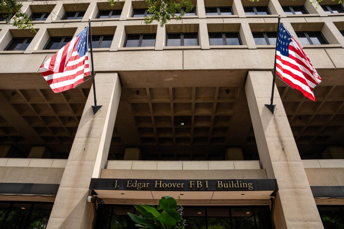 The FBI headquarters in Washington on July 16, 2025. (Madalina Kilroy/The Epoch Times)