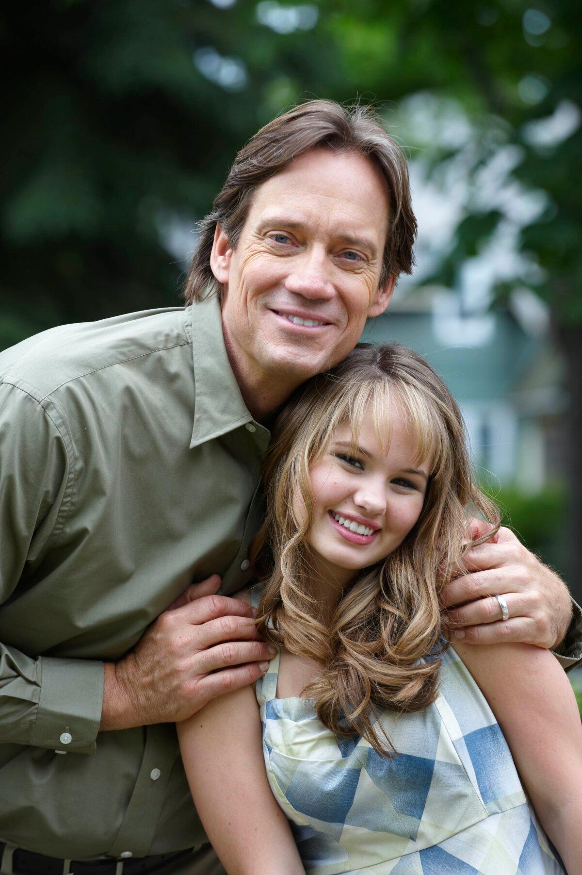 Kevin Sorbo (Ben Walker) and Debby Ryan (Kimberly Walker) share a Kodak moment on set. (Pinnacle Peak Pictures)