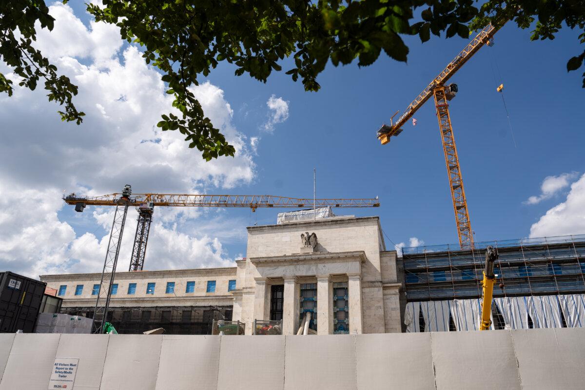 The Federal Reserve in Washington on July 21, 2025. (Madalina Kilroy/The Epoch Times)