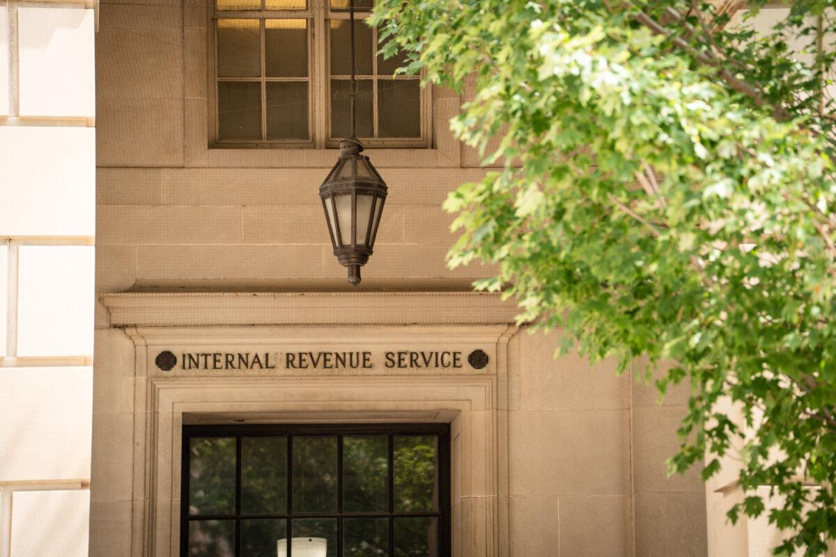The IRS in Washington on July 21, 2025. (Madalina Kilroy/The Epoch Times)