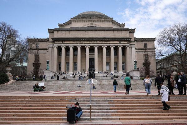 Students on the campus of Columbia University in New York City on April 14, 2025. (Charly Triballeau/AFP via Getty Images)