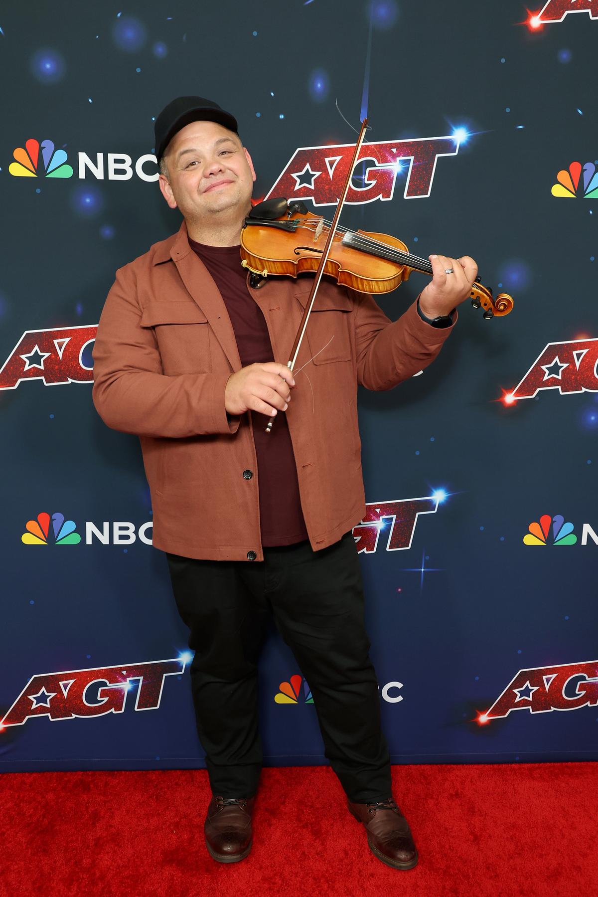 Philip Bowen on the red carpet for "America's Got Talent" Season 18 Live Show at Hotel Dena on Sept. 05, 2023 in Pasadena, Calif. (Monica Schipper/Getty Images)