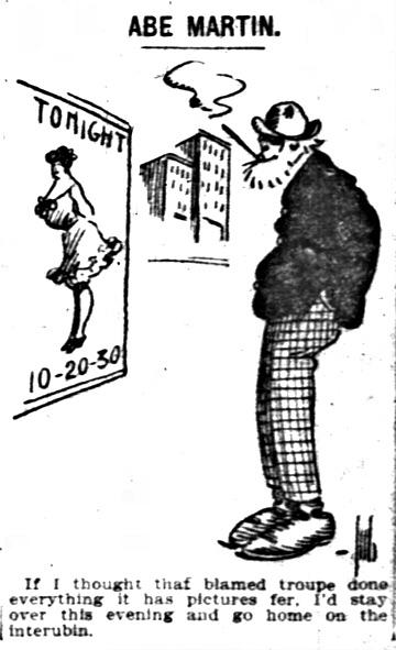 Cartoon of Abe Martin drawn by Kin Hubbard and published Dec. 17, 1904, in the Indianapolis News. (Public Domain)
