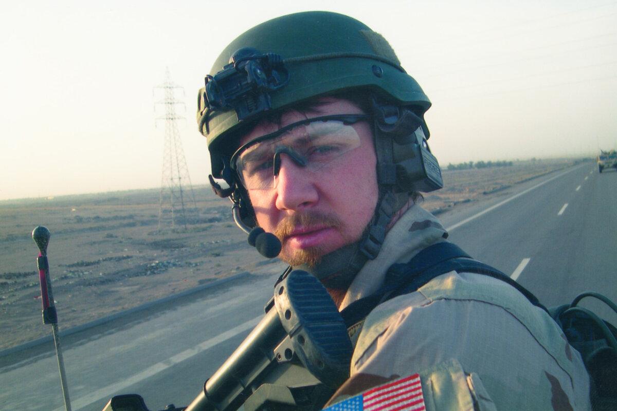 Tyler Grey as an Army Ranger in Fallujah, Iraq, in 2004. (IMDb)