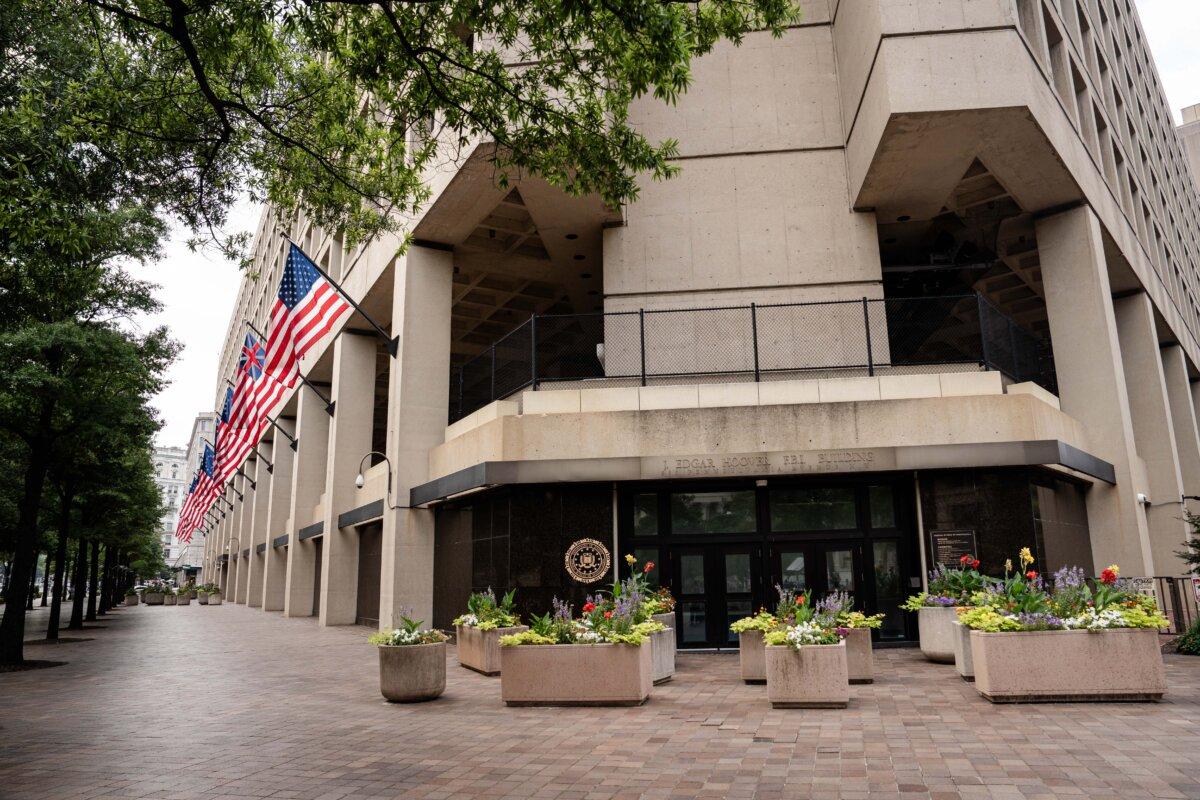 The FBI in Washington on Aug. 7, 2025. (Madalina Kilroy/The Epoch Times)