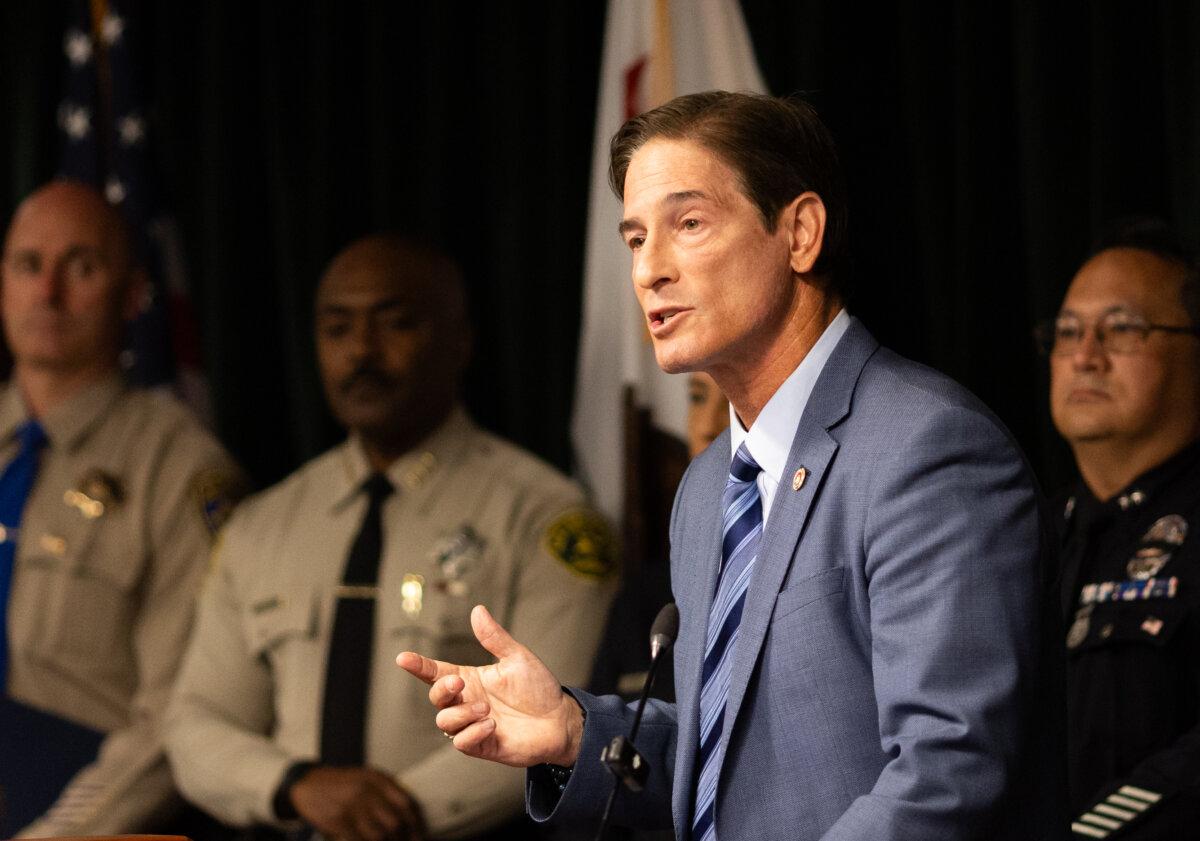 L.A. County District Attorney Nathan Hochman on Aug. 11. 2025. (John Fredricks/The Epoch Times)