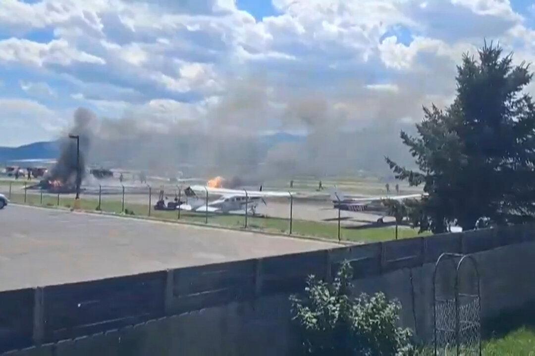 Plane Crashes Into Parked Aircraft While Landing at Montana Airport, Sparking Fire