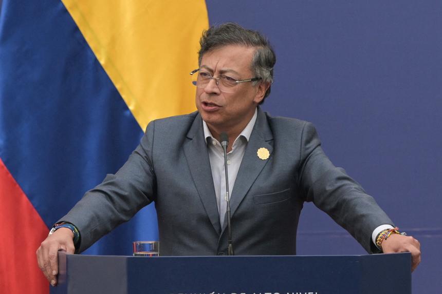 Colombian President Gustavo Petro at the Palacio de la Moneda in Santiago, Chile, on July 21, 2025. (Rodrigo Arangua /AFP via Getty Images)
