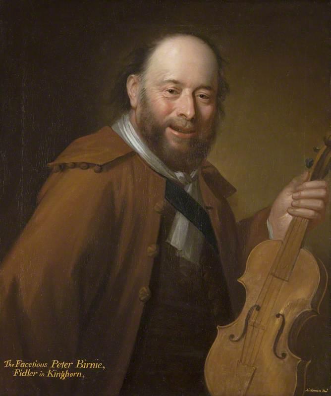 "Patie Birnie, the Fiddler of Kinghorn," early 18th century, by William Aikman. Oil on canvas.<br/>National Galleries Scotland, Edinburgh. (Public Domain)