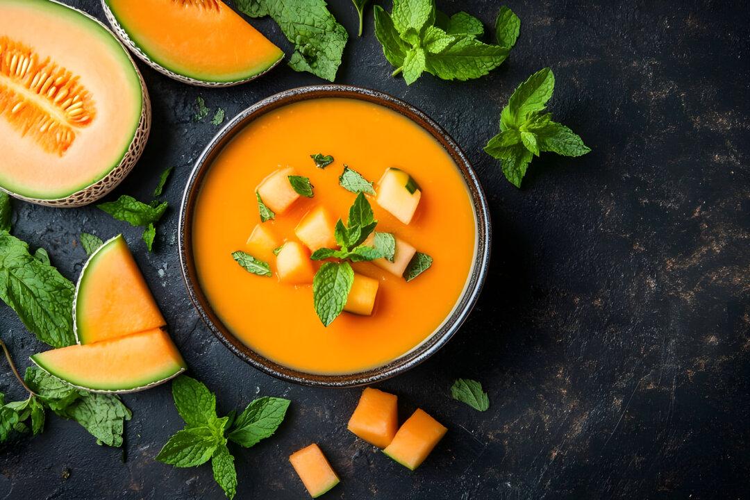Chilled Cantaloupe Soup, a Cool Refresher
