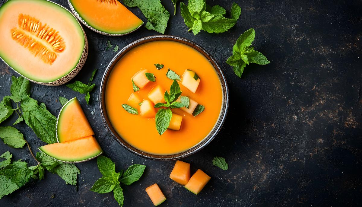 Chilled Cantaloupe Soup, a Cool Refresher