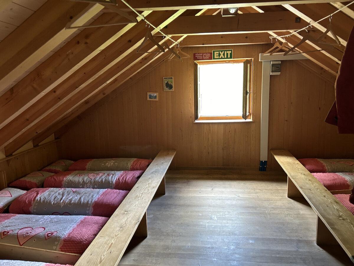 The sleeping room at Rotstockhutte puts you in close quarters with people you don't know. (Colleen Thomas/TNS)