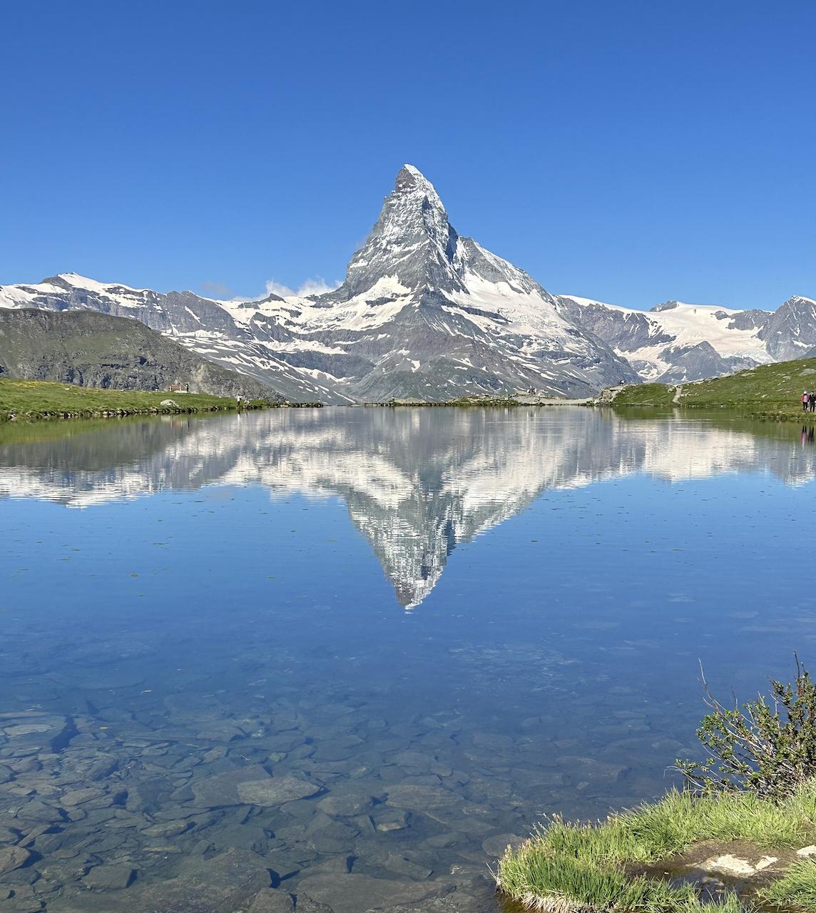 A view of the Matterhorn is reflected in Stellisee Lake. (Colleen Thomas/TNS)