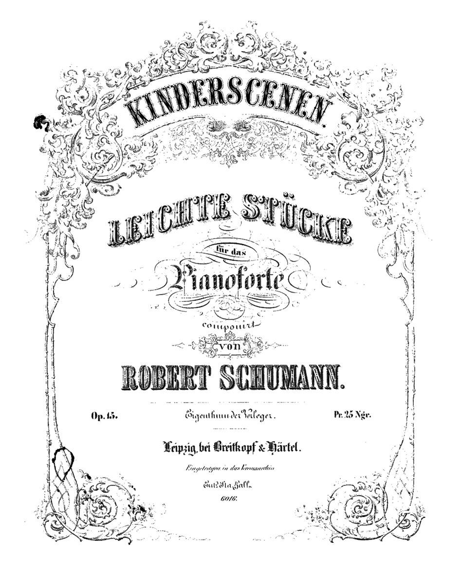Sheet music for Schumann's "Kinderszenen." (Public Domain)