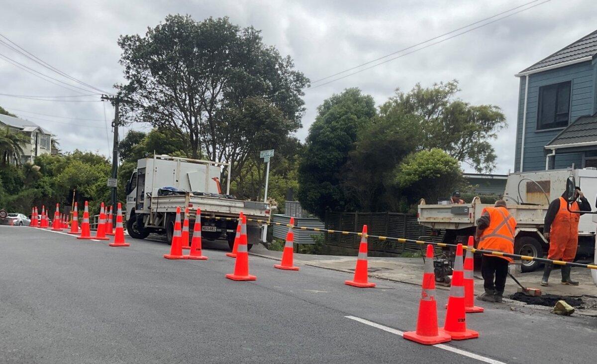 A repair crew from Wellington Water works to fix a leak in the city's aging pipe network. (Courtesy of Wellington Water)