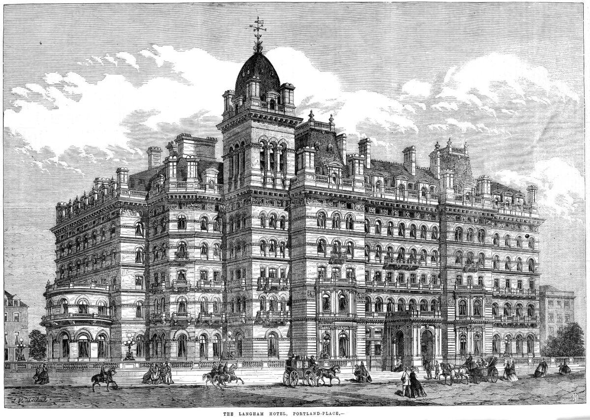 Langham Hotel, in 1865. (Public Domain)