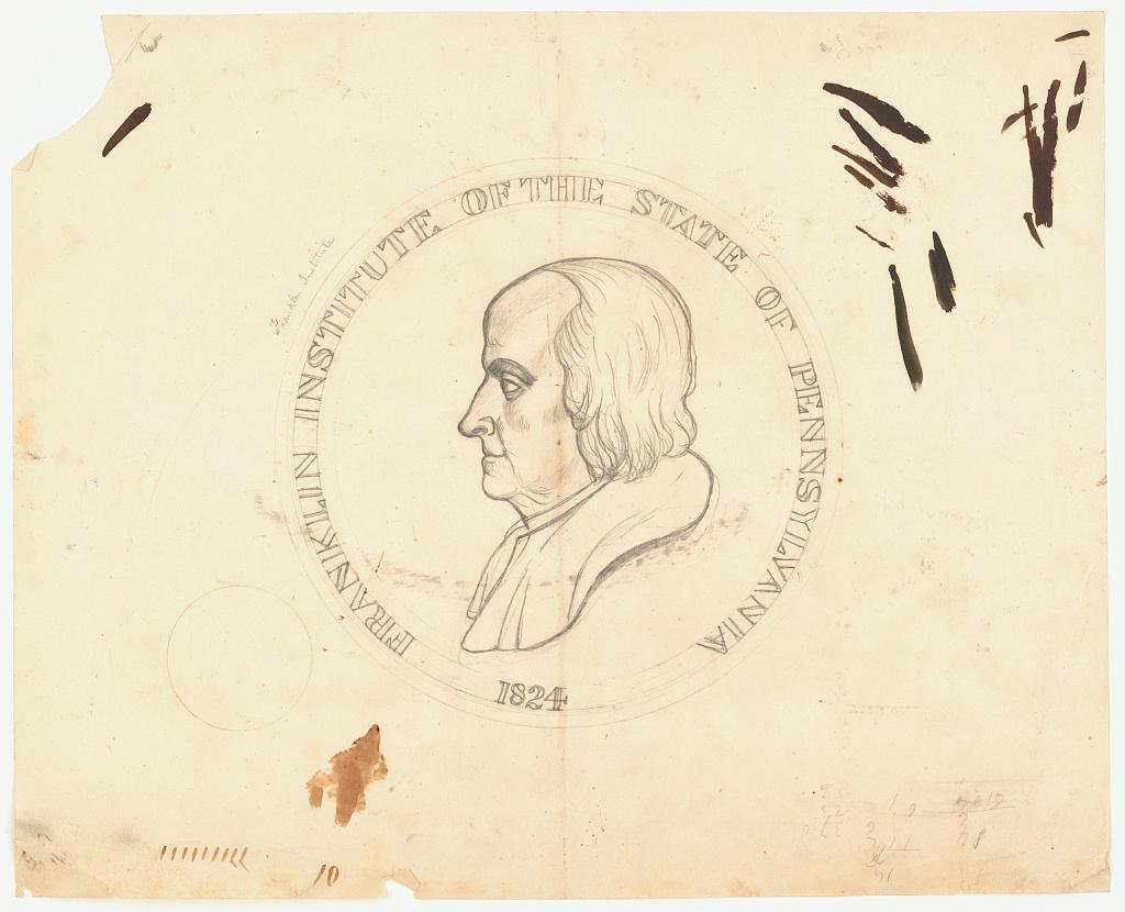 Founded in honor of Benjamin Franklin, the Franklin Institute was founded in 1824. Library of Congress. (Public Domain)