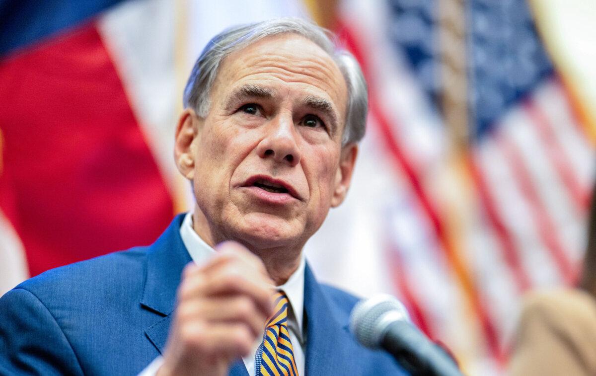 Texas Gov. Greg Abbott speaks during a news conference in Austin, Texas, on August 15, 2025. (Brandon Bell/Getty Images)