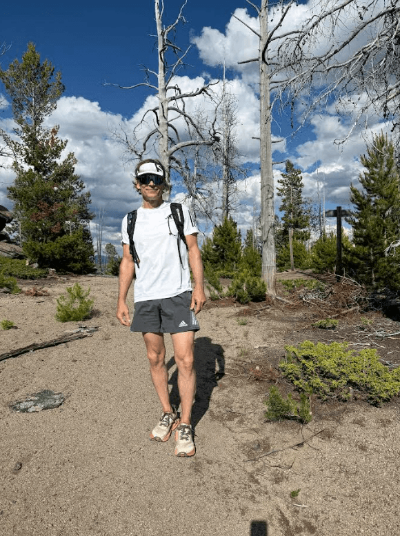 Andy often prays the rosary while he runs. (Courtesy of Elise Pilskalns)