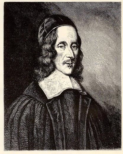 Rev. George Herbert, in his clerical vestments, including the "dog collar." (Public Domain)