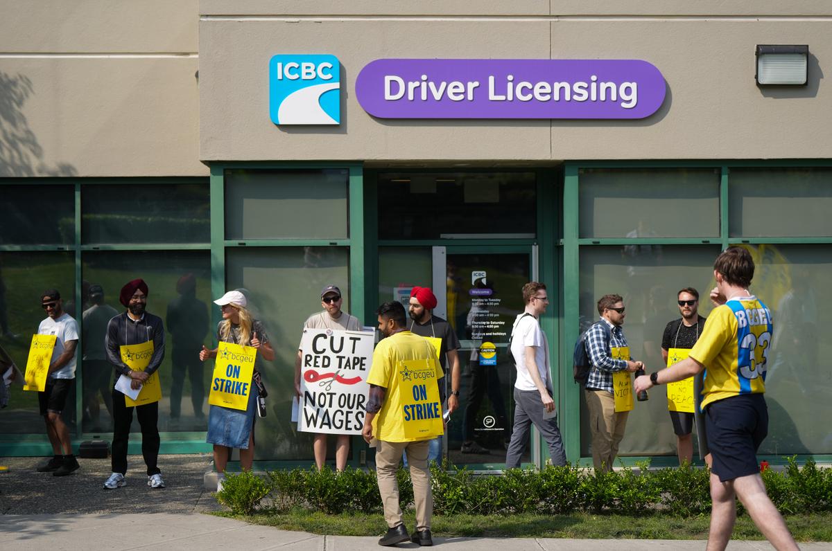ICBC Services Hobbled in Surrey, BC, as Government Workers’ Strike Action Continues