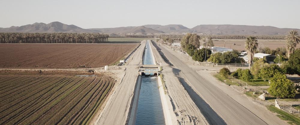 One of the many examples of the irrigation that makes food growth possible in the arid Southwest climate, but which also damages the land, in "The American Southwest." (Fin & Fur Films)