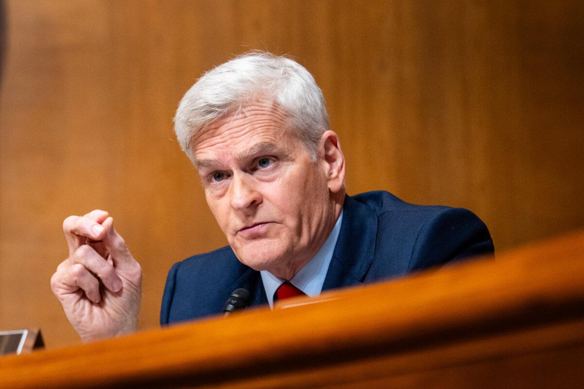 Sen. Bill Cassidy (R-La.) speaks during a hearing with Health Secretary Robert F. Kennedy Jr. on Capitol Hill on Sept. 4, 2025. (Madalina Kilroy/The Epoch Times)