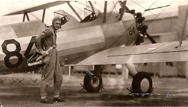 Peterburs at flight training school in Douglas, Ga., in 1943. (Courtesy of Joseph Peterburs)