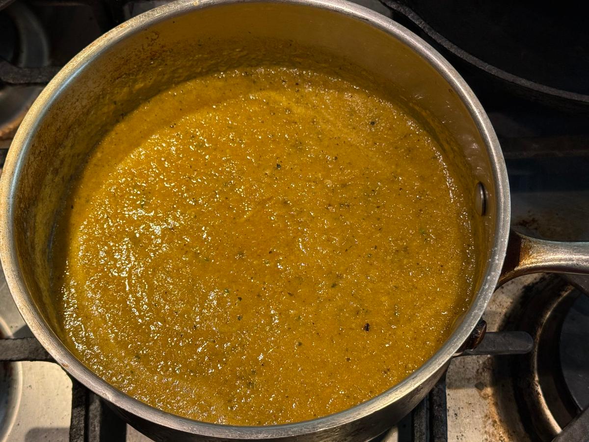 Yellow heirloom tomato sauce freezes well. (Ari LeVaux)