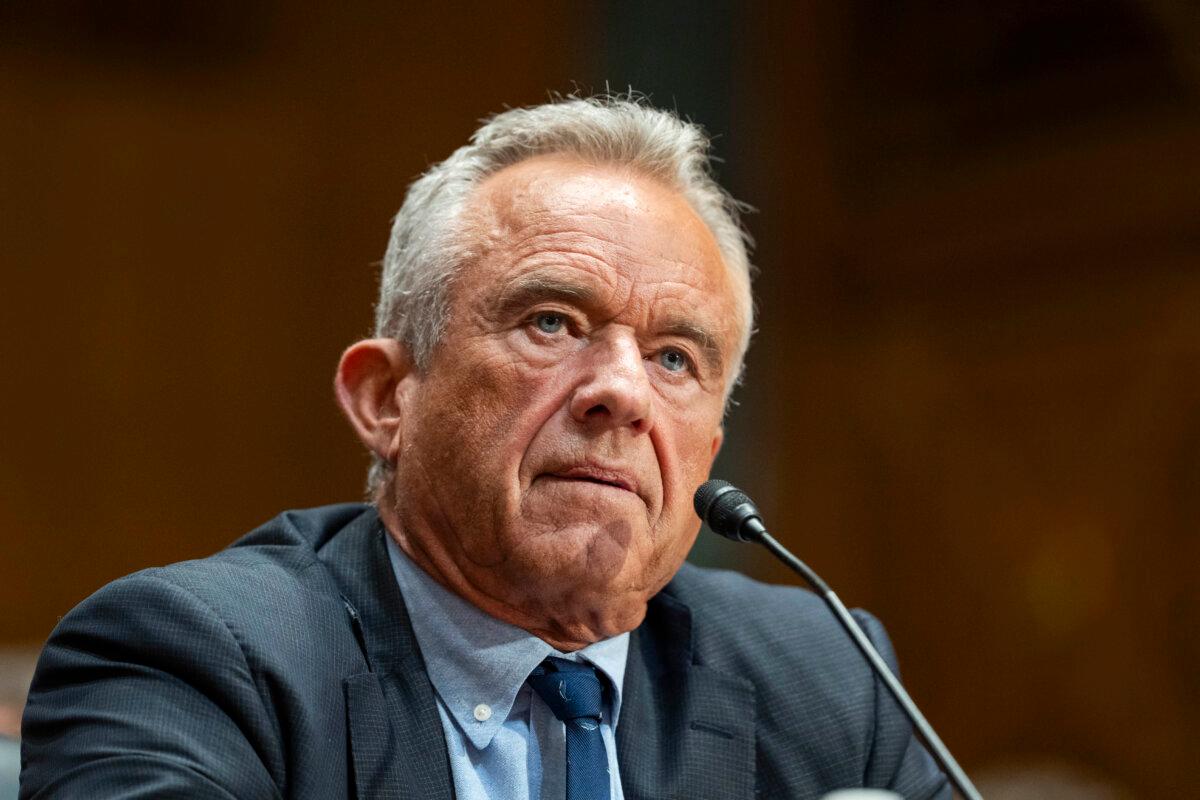 Health Secretary Robert F. Kennedy Jr. testifies before the Senate Committee on Finance on Capitol Hill in Washington on Sept. 4, 2025. (Madalina Kilroy/The Epoch Times)