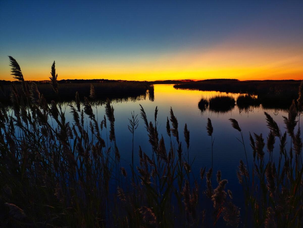 The sun rises over the Chesapeake Bay estuary. (Anita Kay/Dreamstime)