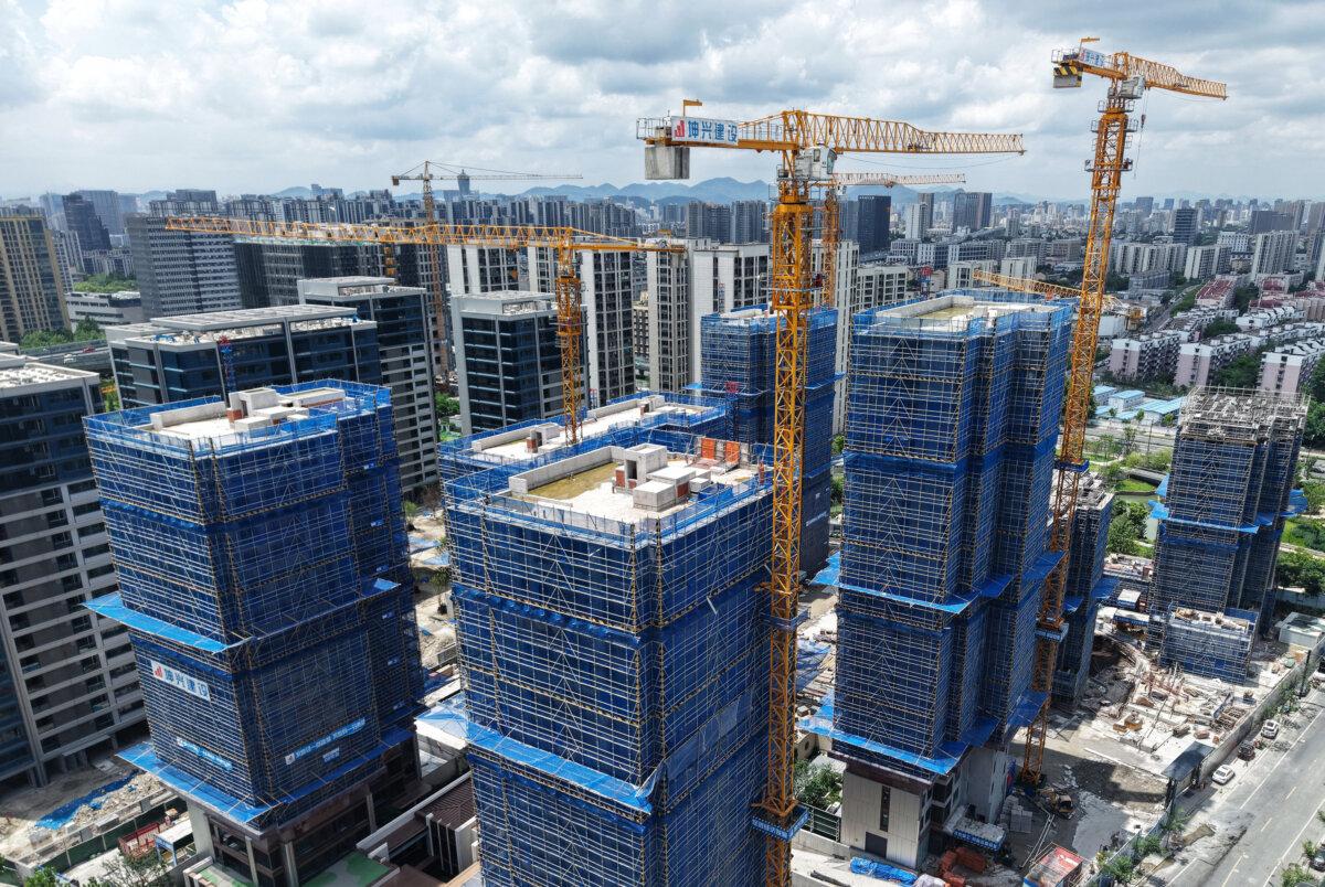 Buildings under construction in Hangzhou, Zhejiang Province, China, on Sept. 15, 2025. (AFP via Getty Images)