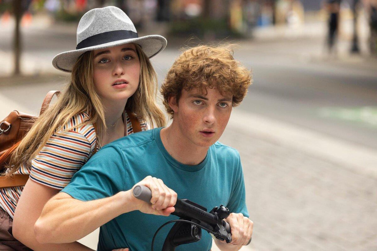 Dot (Gili Gould) and Alex Murray (Ethan Pogue) on the road to solving a mystery, in “Dot Connor.” (Huff Media Productions/Pangea Pictures)