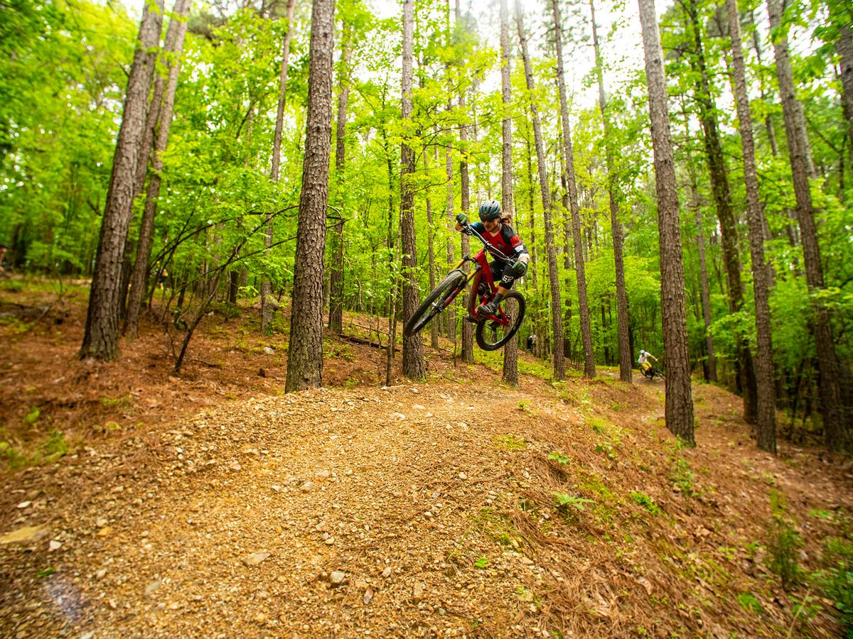 <span style="font-weight: 400;">Hot Springs offers adventures of all kinds, including mountain biking on the Northwoods Trails </span>(Courtesy of Visit Hot Springs)
