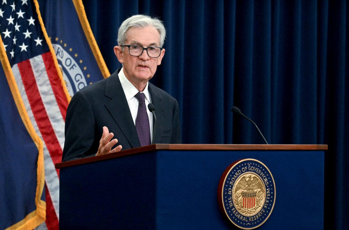 Trump’s Fed Appointee Seeks Sharper Rate Cuts 2 Federal Reserve Chair Jerome Powell speaks at a news conference at the Federal Reserve headquarters, following the Federal Open Market Committee (FOMC) meeting in Washington on Sept. 17, 2025. (Jim Watson/AFP via Getty Images)
