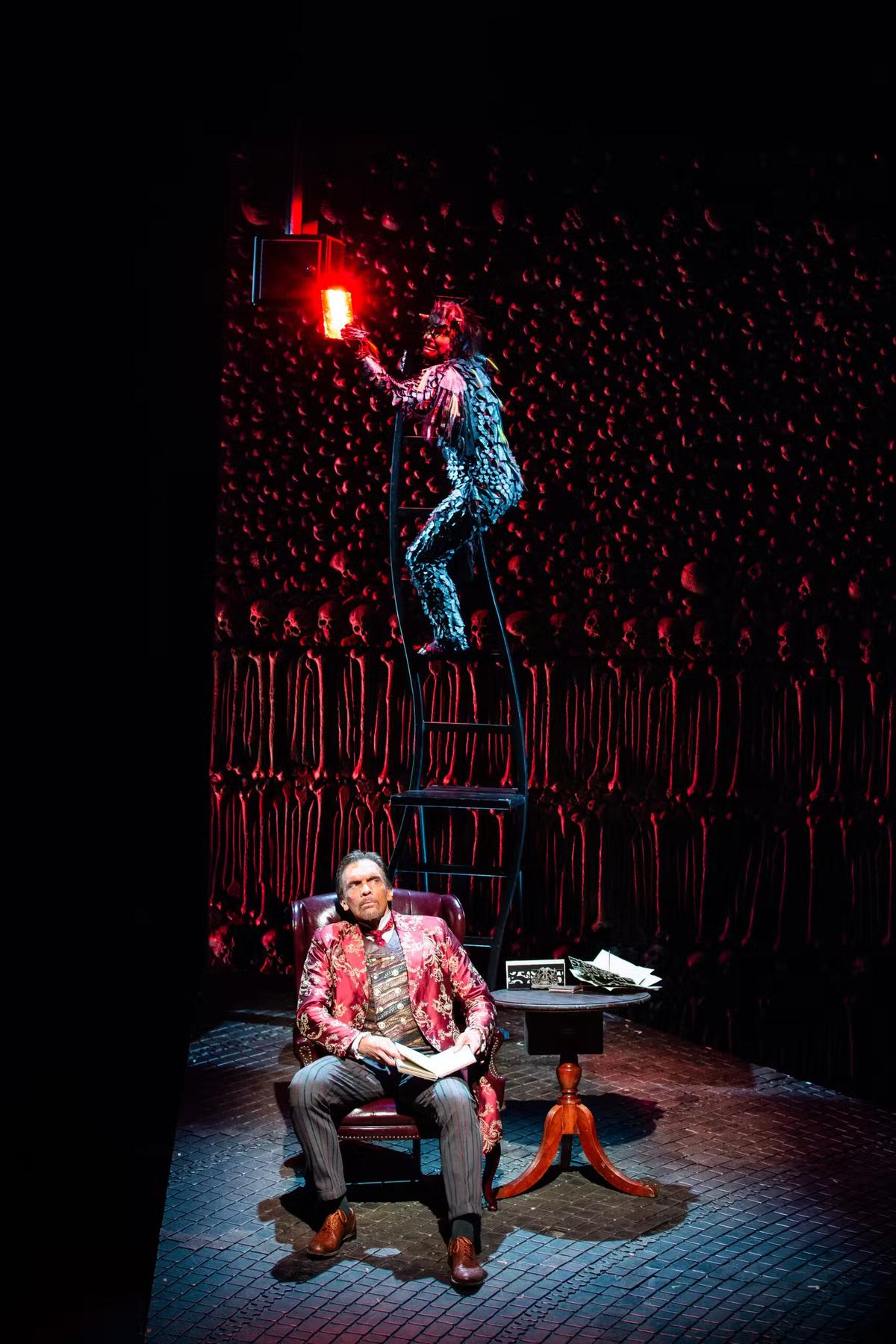 Screwtape (Brent Harris) and Toadpipe (Shiloh Goodin) are up to no good, in "The Screwtape Letters." (Jeremy Daniels)