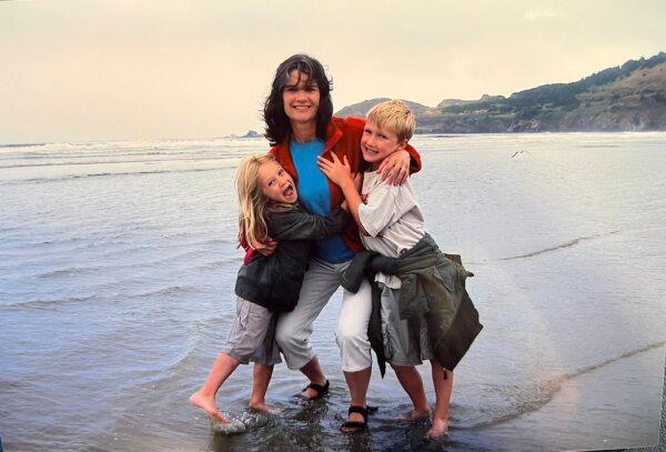 A 2009 photo of the author with her son and daughter. (Photo by Bill Goug)
