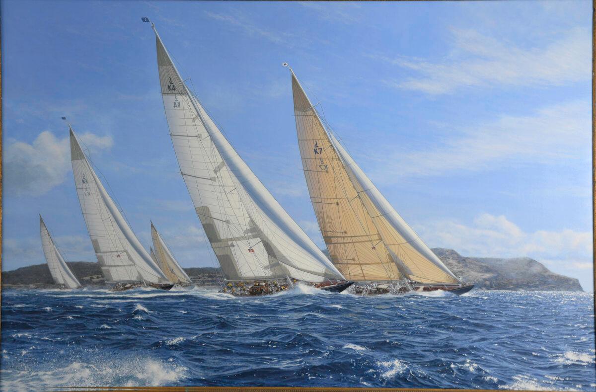 “Return of the J's Antigua 1999,” 2020, by Shane Couch. Oil on canvas; 40 inches by 60 inches. (Courtesy of Shane Couch)