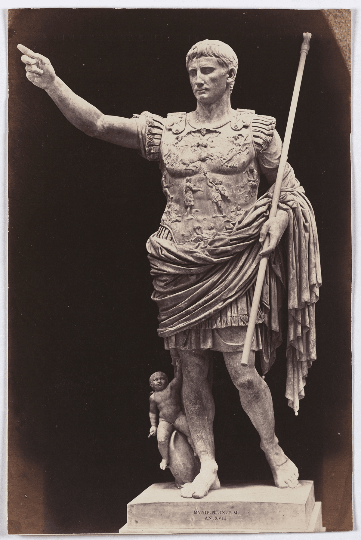 An early photograph of the "Augustus of Prima Porta" statue found in the 19th century. Städel Museum, Frankfurt. (Public Domain)