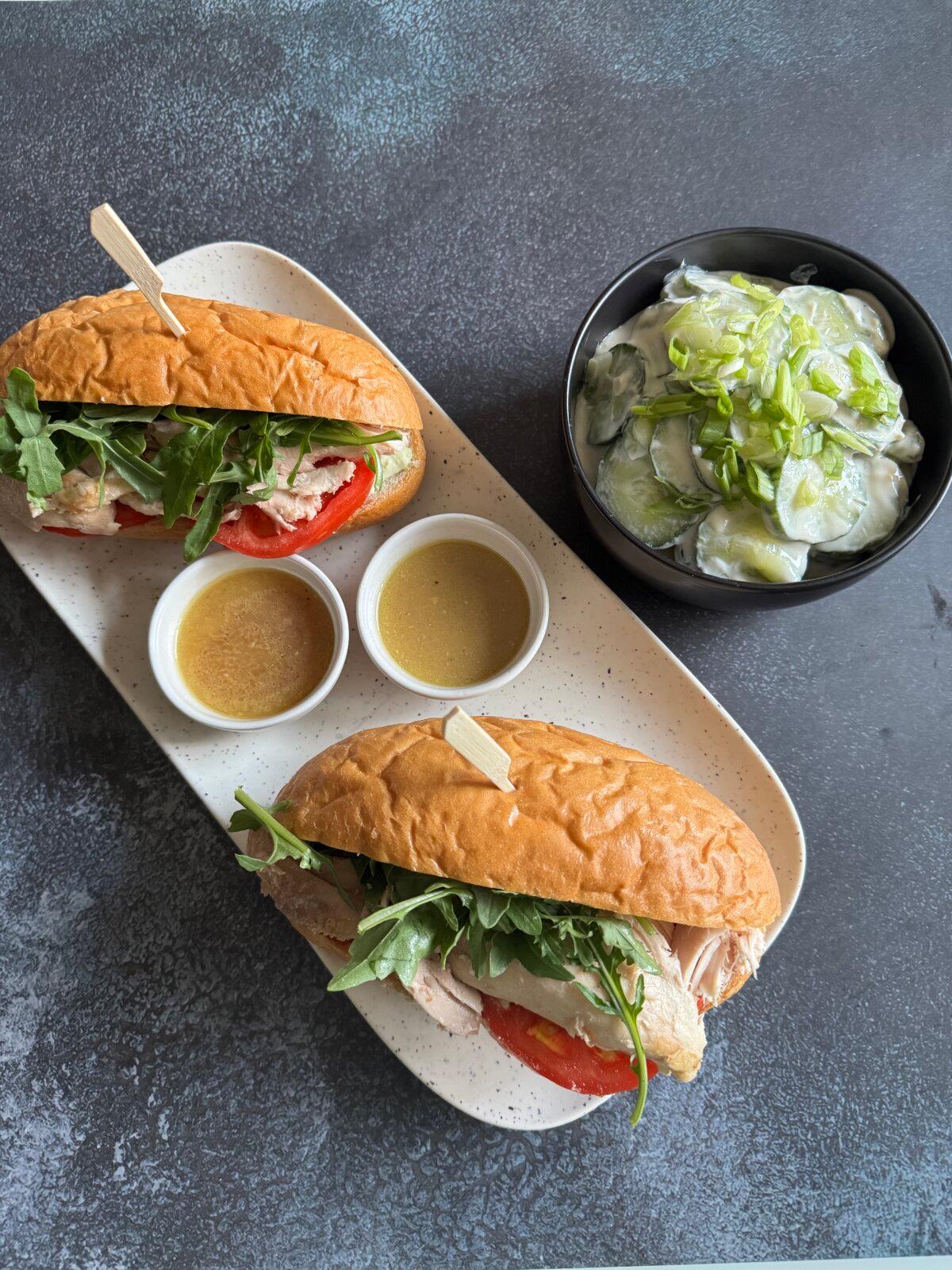 The tasty medium for dipping definitely sets this sandwich apart from others. (JeanMarie Brownson/TCA)