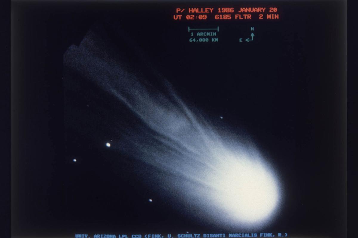 1986年1月20日的哈雷彗星。(Space Frontiers/Hulton Archive/Getty Images)