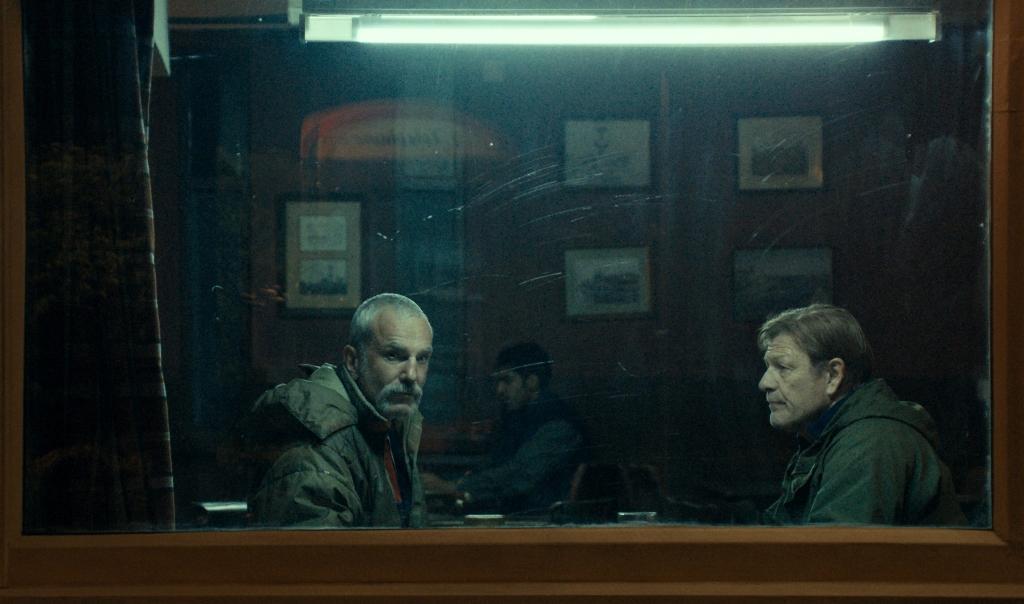Ray (Daniel Day-Lewis, L) and Jem (Sean Bean) are brothers, in “Anemone.” (Focus Features)