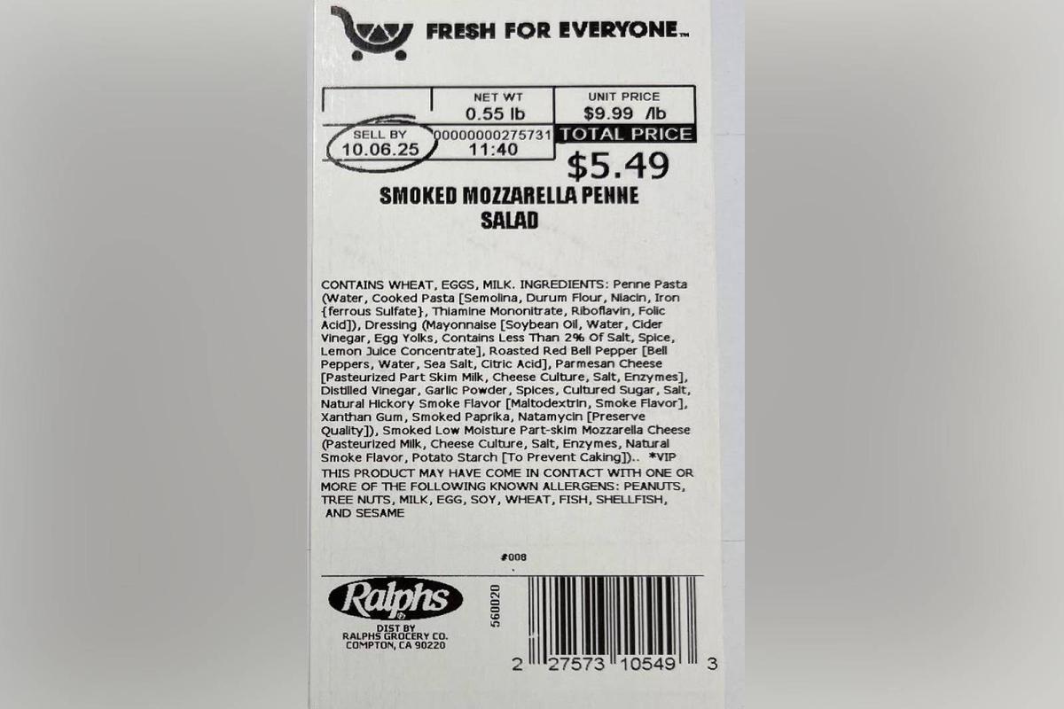 Kroger Recalls Salads in 28 US States Over Listeria Contamination Fears
