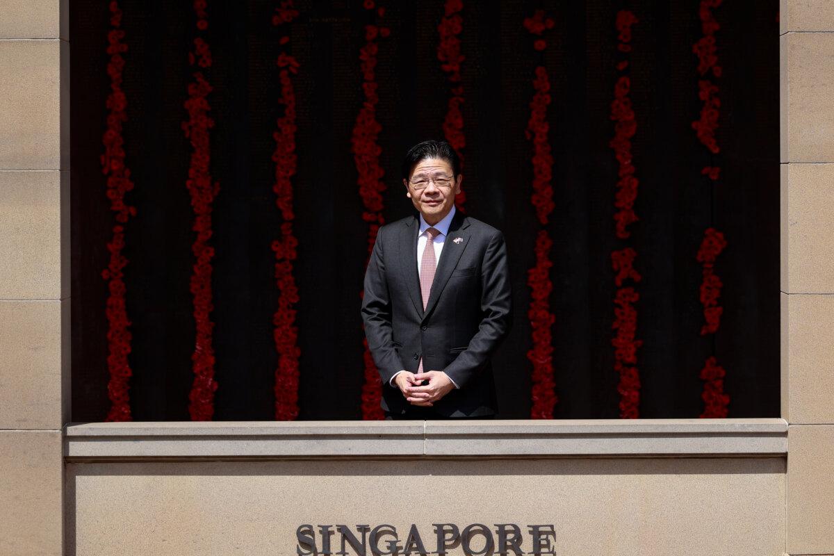 Singaporean Prime Minister Lawrence Wong poses for a photo during a visit to the Australian War Memorial in Canberra, Australia, on Oct. 8, 2025. (Hilary Wardhaugh/Getty Images)