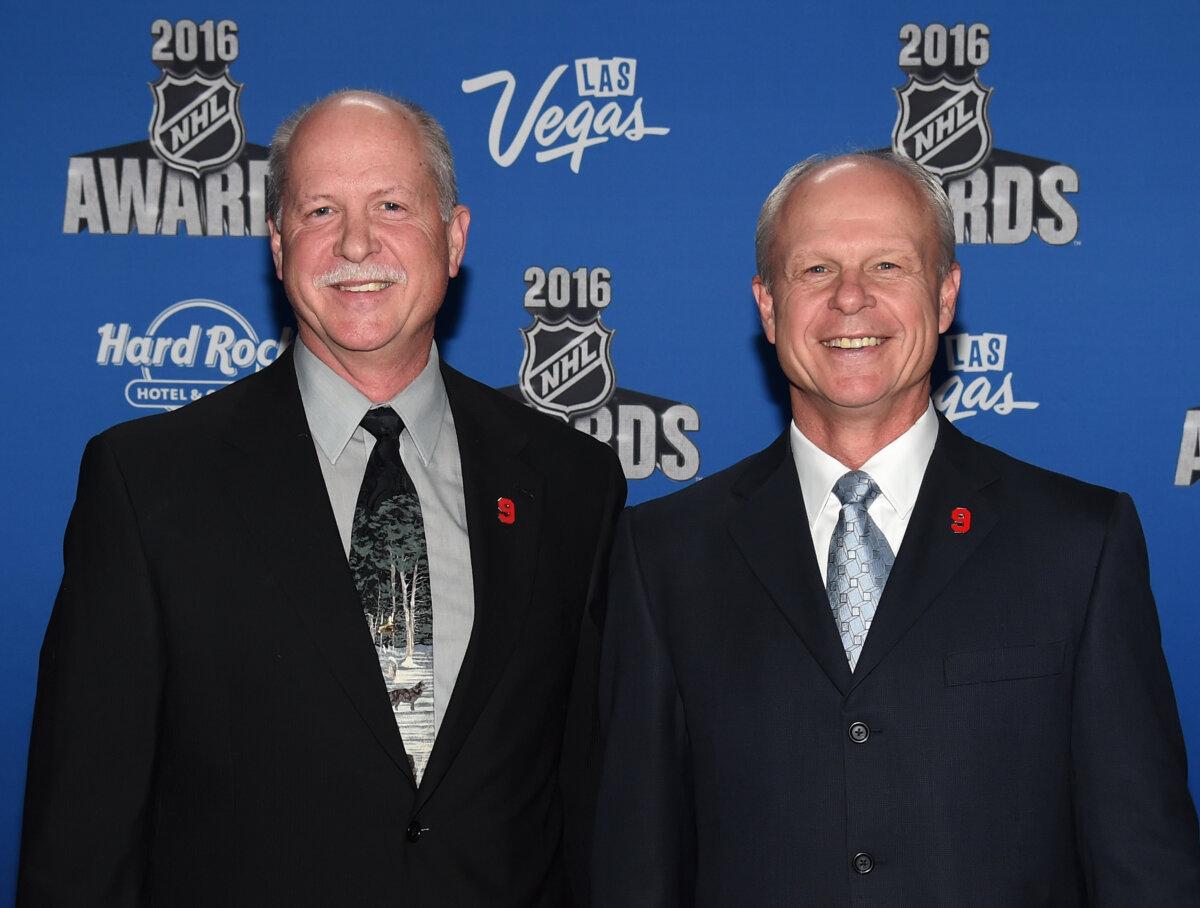 Gordie Howe's sons Marty Howe (L) and Mark Howe attend the 2016 NHL Awards at the Hard Rock Hotel & Casino in Las Vegas, Nevada on June 22, 2016. (Ethan Miller/Getty Images)
