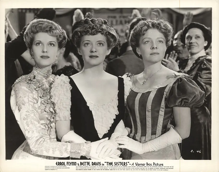 (L–R) Helen (Anita Louise), Louise (Bette Davis), and Grace (Jane Bryan), in “The Sisters.” (Warner Bros.)