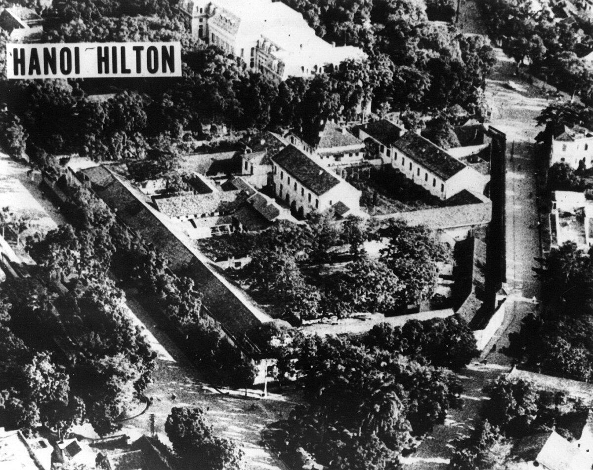 The Hanoi Hilton in a 1970 aerial surveillance photo. Lance Sijan was held and tortured in the POW camp. (Public Domain)