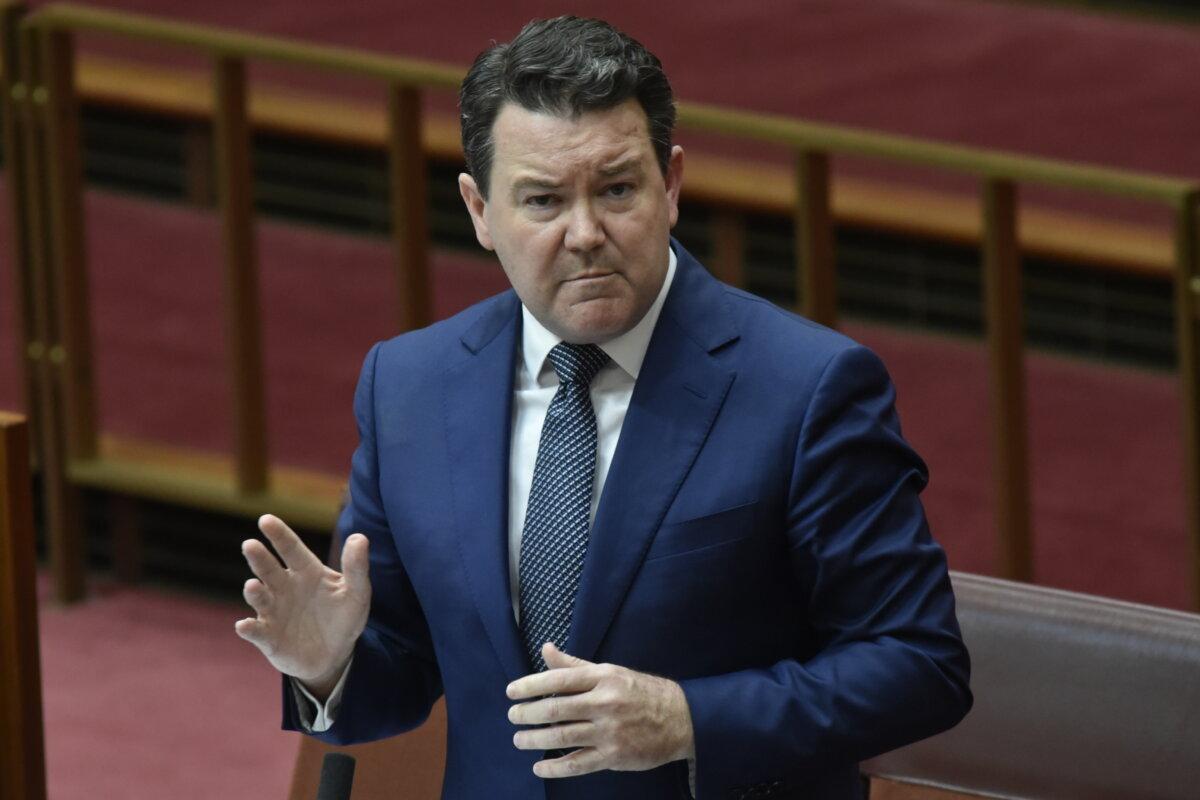 Liberal Senator Dean Smith speaks at Parliament House in Canberra, Australia, on Nov. 28, 2017. (Michael Masters/Getty Images)