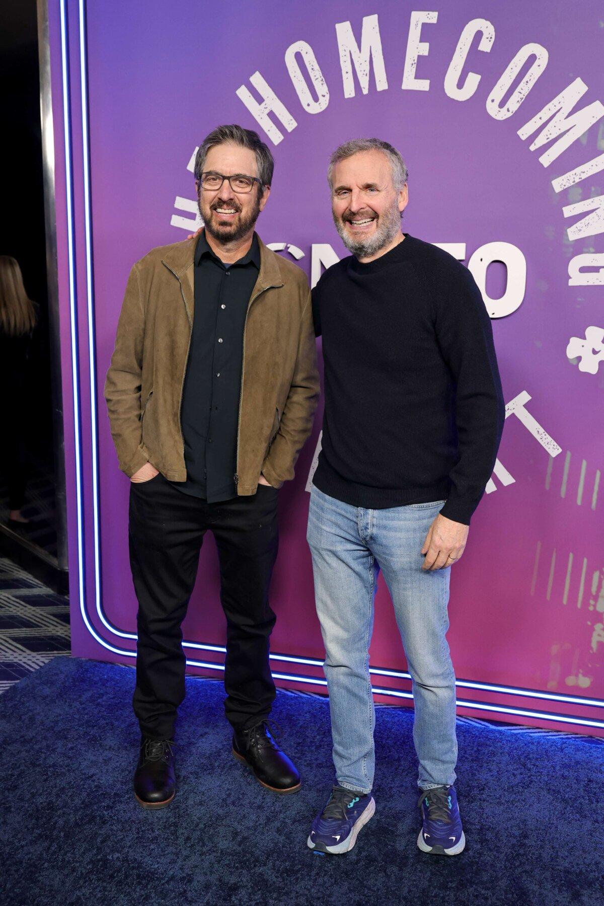 Rosenthal, who was the executive producer of the hit sitcom “Everybody Loves Raymond,” with actor and co-producer Ray Romano. (Dia Dipasupil/Getty Images)